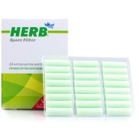 Herb Cigarette Filters 24τμχ - Ανταλλακτικά Φίλτρα με Φυτικά Βότανα και 'Ενζυμα, Συλλέγουν και Μειώνουν τις Επικίνδυνες Ουσίες