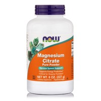 Now Foods Magnesium Citrate Pure Powder (Vegetarian) Συμπλήρωμα Διατροφής που Υποστηρίζει την Νευρομυική Λειτουργία 227gr
