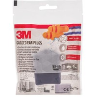 3M Corded Earplugs with Storage Box 1 Ζευγάρι - Ωτοασπίδες με Κορδόνι Στήριξης & με Θήκη Αποθήκευσης