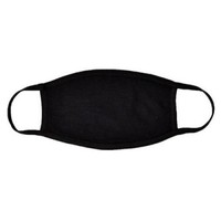 MGO Μάσκα Προσώπου Face Mask Μαύρη Υφασμάτινη Χωρίς  Λάστιχο Πολλαπλών Χρήσεων 1 τεμάχιο