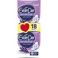Every Day Lavender Fresh Maxi Night Ultra Plus Value Pack 18 Τεμάχια - Μεγάλου Μήκους Λεπτές Σερβιέτες με Φτερά Προστασίας για Μεγάλη Ροή, Ιδανικές για Νυχτερινή Χρήση, με Διακριτικό Άρωμα Λεβάντας για Μείωση των Οσμών
