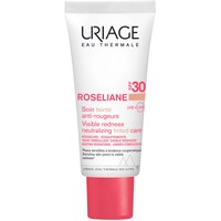 Uriage Roseliane CC Cream Spf30 for Sensitive Skin Prone to Redness 40ml - Ενυδατική Προστατευτική Κρέμα Προσώπου με Χρώμα για Ευαίσθητες Επιδερμίδες με Τάση για Ερυθρότητα