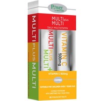 Power Health Promo Multi Plus Multi 40 Effer.tabs (2x20 Effer.tabs) - Συμπλήρωμα Διατροφής Πολυβιταμινών, Μετάλλων & Ιχνοστοιχείων για Ενέργεια Κατά της Κούρασης & Κόπωσης με Γεύση Ροδάκινο