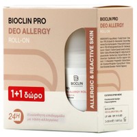 Bioclin Promo Deo Allergy Roll on 100ml (2x50ml) - Αποσμητικό Σχεδιασμένο να Ελέγχει την Εφίδρωση σε Ευαίσθητες Επιδερμίδες με Τάση Αλλεργίας