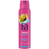 Fa Fresh 48h Passionfruit Pools & Coconut Water Scent Deodorant Spray 150ml - Αποσμητικό Spray με Γλυκό Άρωμα Φρούτα του Πάθους Χωρίς Άλατα Αλουμινίου για Προστασία Έως & 48 Ώρες