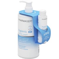 Pharmasept Promo Hygienic Shower Cream 1L & Δώρο Hygienic Ultra Hydra Lotion 80ml - Κρεμώδες Αφρόλουτρο Καθημερινής Χρήσης για Εντατική Ενυδάτωση & Θρέψη της Επιδερμίδας & Γαλάκτωμα Σώματος Εντατικής Ενυδάτωσης