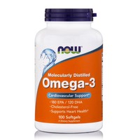 Now Foods Omega-3 1000mg Συμπλήρωμα Διατροφής Ωμέγα-3 Λιπαρών Οξέων 100 Softgels
