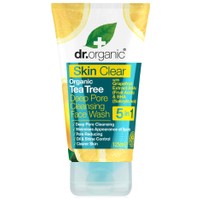 Dr Organic Skin Clear Organic Tea Tree Deep Pore Cleansing Face Wash 125ml - Καθαριστικό Προσώπου με Tea Tree για Λιπαρή Επιδερμίδα