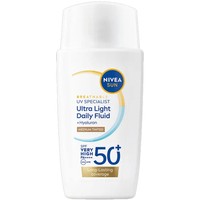 Nivea Sun Ultra Light Daily Fluid Spf50+ Tinted 40ml - Medium - Αντηλιακό Προσώπου Λεπτόρρευστης Υφής με Χρώμα Πολύ Υψηλής Προστασίας Κατά της Φωτογήρανσης