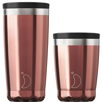 Chilly's Coffee Cup Chrome Edition Rose Gold Ανοξείδωτη Κούπα για Ροφήματα