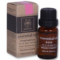 Apivita Essential Oil Rose Τριαντάφυλλο 10ml - 100% Βιολογικό Αιθέριο Έλαιο με Χαλαρωτικές Ιδιότητες