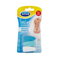 Scholl Velvet Smooth Nail Care Heads Ανταλλακτικά 3τμχ - Ανταλλακτικά Ηλεκτρικού Συστήματος Περιποίησης Νυχιών για Περιποιημένα Άκρα