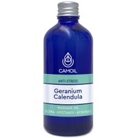 Camoil Geranium Calendula Anti-Stress Massage Oil 100ml - 'Ελαιο Μασάζ με Καλέντουλα & Αιθέρια Έλαια για Αίσθηση Ηρεμίας