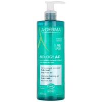 A-Derma Biology-AC Cleansing Foaming Gel Purifying Face, Chest & Back 400ml - Gel Καθαρισμού Προσώπου, Πλάτης & Στήθους, Κατάλληλο για Λιπαρές Επιδερμίδες με Τάση Ακμής