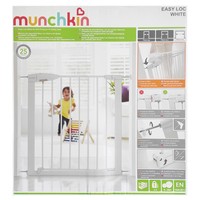 Munchkin Easy Lock White Gate 73cm x 79cm x 114cm 1 Τεμάχιο - Πτυσσόμενη Μεταλλική Πόρτα, Κάγκελο Ασφαλείας