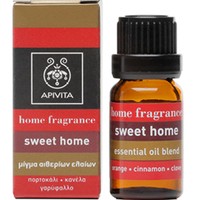 Apivita Sweet Home Essential Oil Blend 10ml - Μίγμα Αρωματοθεραπείας  Αιθέριων Ελαίων με Πορτοκάλι, Κανέλλα & Γαρύφαλλο για Ζεστή Ατμόσφαιρας στο Χώρο