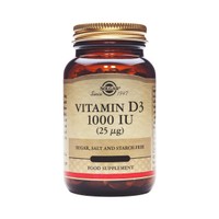 Δώρο Solgar Vitamin D3 1000 IU 25μg Συμπλήρωμα Διατροφή που Βοηθά στην Απορρόφηση του Ασβεστίου και του Φωσφόρου 7caps