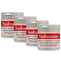 Σετ Sudocrem 4x125ml - Ήπια Αντισηπτική & Καταπραϋντική Κρέμα Ιδανική για Αλλαγή Πάνας