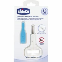 Chicco Ψαλιδάκι Ασφαλείας με Θήκη Σιέλ - Ιδανικό για το Κόψιμο Νυχιών Πολύ Μικρών Παιδιών. με Στρογγυλοποιημένες Άκρες για Απόλυτη Ασφάλεια