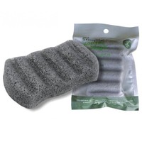 Pure Konjack Six Waves Μαύρο Σφουγγάρι από 100% Φυσικό Konjac