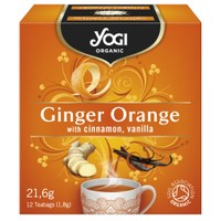 Yogi Tea Ginger Orange with Cinnamon & Vanilla 12 Teabags x 1.8gr - Αφέψημα από Μείγμα Βοτάνων, Μπαχαρικών & Φρούτων Αγιουβέρδα για Ενέργεια & Τόνωση