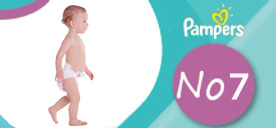 Pampers νούμερo 7 (για μωράκια 15 κιλά+)