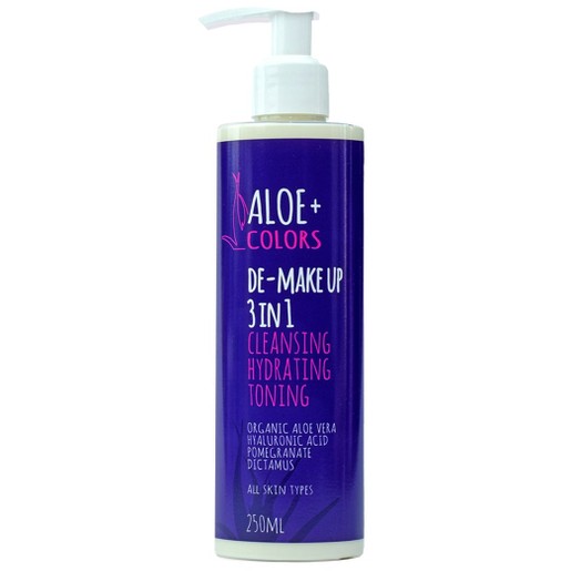 Aloe+ Colors De-Make Up 3in1 Face & Eyes Cleansing Hydrating Toning 250ml