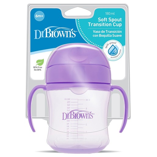 Dr Brown\'s Soft Spout Transision Cup Κύπελλο Εκπαίδευσης με Μαλακό Στόμιο, από 6 Μηνών 180ml Dr Brown\'s Soft Spout Transision Cup Κύπελλο Εκπαίδευσης με Μαλακό Στόμιο, από 6 Μηνών 180ml