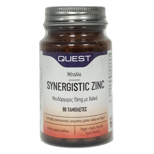 Quest Synergistic Zinc 15mg with Copper 90tabs