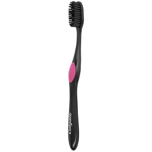 Colgate 360 Charcoal Toothbrush Medium 1 Τεμάχιο - Ροζ