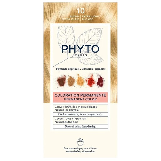 Phyto Permanent Hair Color Kit 1 Τεμάχιο - 10 Κατάξανθο Πλατινέ