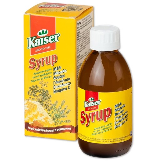 Kaiser Syrup Αρωματικό Σιρόπι για τον Ερεθισμένο Λαιμό & το Βήχα 200ml Kaiser Syrup Αρωματικό Σιρόπι για τον Ερεθισμένο Λαιμό & το Βήχα 200ml