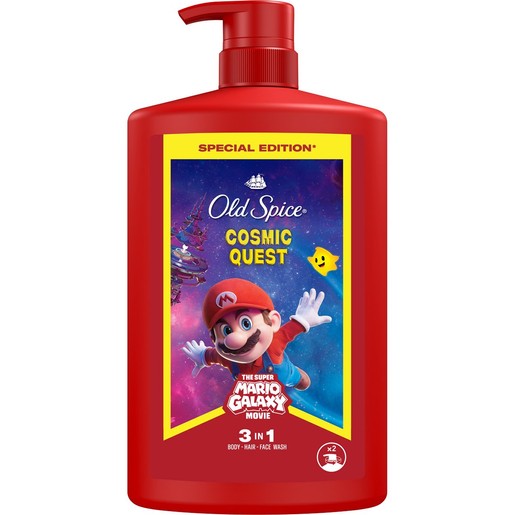 Old Spice Special Edition Super Mario Galaxy Movie Cosmic Quest 3in1 Shower Gel & Shampoo 1L