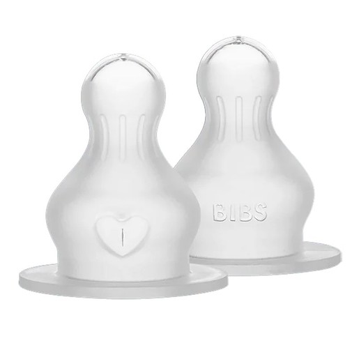 Bibs Bottle Nipple Slow Flow Silicone 0m+, 2 Τεμάχια 