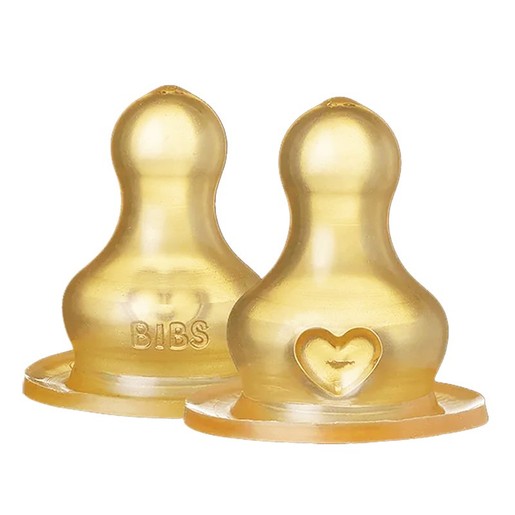 Bibs Bottle Nipple Slow Flow Latex 0m+, 2 Τεμάχια 