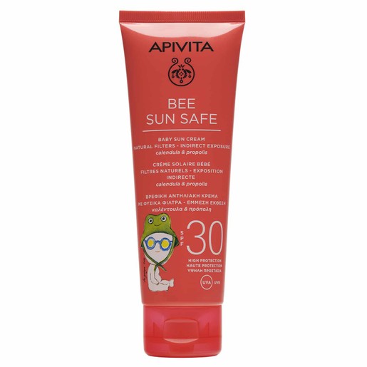 Apivita Bee Sun Safe Baby Sun Cream Natural Filters - Indirect Exposure With Calendula & Propolis Spf30, 100ml