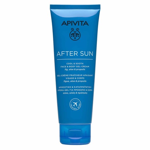 Apivita After Sun Cool & Sooth Face & Body Gel-Cream With Fig, Aloe & Propolis Travel Size 100ml