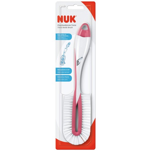 Nuk Βούρτσα Μπιμπερό Twist με Ενσωματωμένο Βουρτσάκι για Θηλές Nuk Βούρτσα Μπιμπερό Twist με Ενσωματωμένο Βουρτσάκι για Θηλές