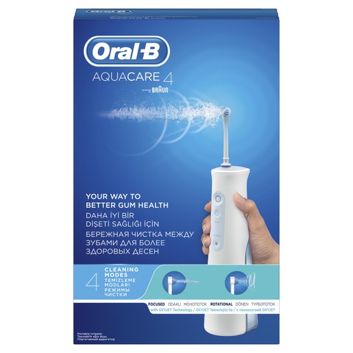 Oral-B Aquacare Water Flosser Irrigator με Τεχνολογία Oxyjet Center Συσκευή Εκτόξευσης Νερού για Επαγγελματικό Καθαρισμό Oral-B Aquacare Water Flosser Irrigator με Τεχνολογία Oxyjet Center Συσκευή Εκτόξευσης Νερού για Επαγγελματικό Καθαρισμό