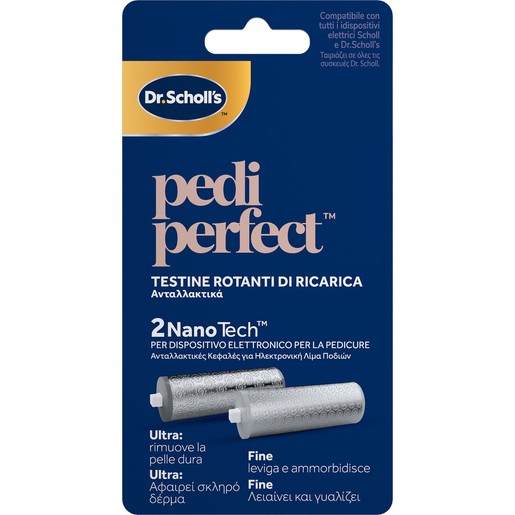 Dr. Scholl\'s Pedi Perfect Recharge NanoTech Replacement Head 2 Τεμάχια
