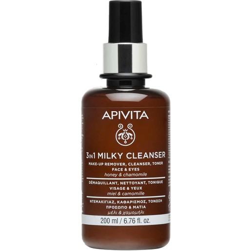 Apivita 3in1 Milky Cleanser Face & Eye With Chamomile & Honey StB 200ml