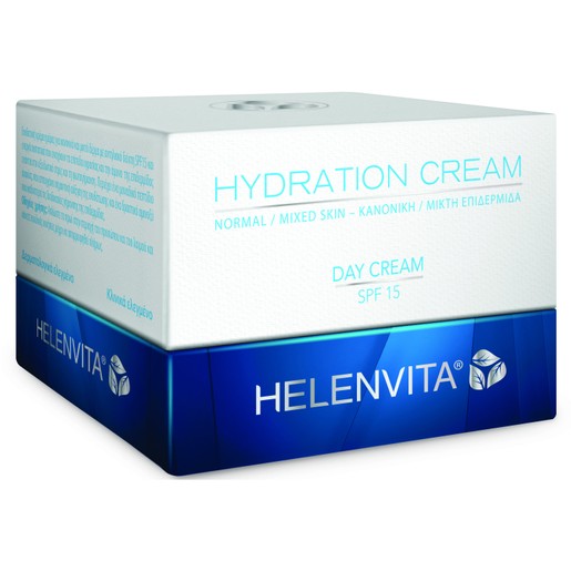 Helenvita Hydration Day Cream Spf15 Normal/Mixed Skin Ενυδατική, Αντηλιακή Κρέμα Ημέρας για Κανονική/Μικτή Επιδερμίδα 50ml