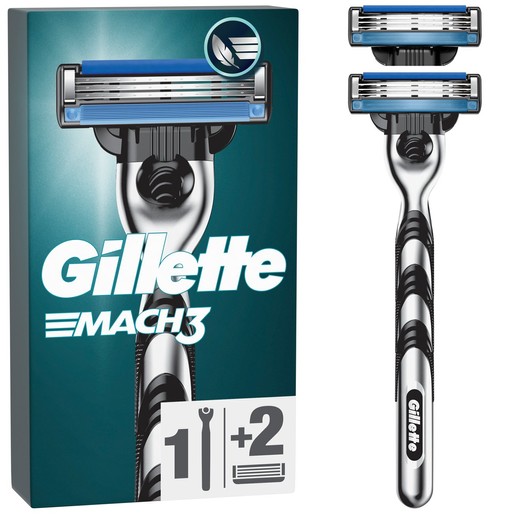Gillette Mach 3, 1 Μηχανή & 2 Ανταλλακτικά