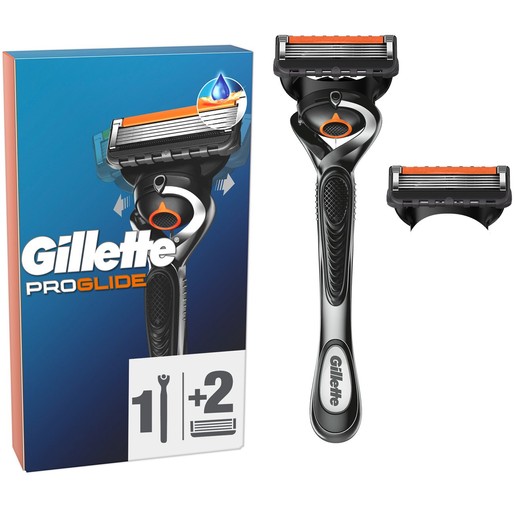 Gillette Fusion 5 Proglide Razors 2 Ανταλλακτικές Κεφαλές & 1 Λαβή