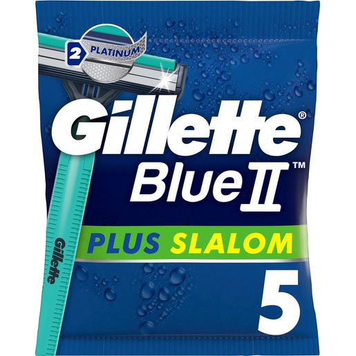 Gillette Blue II Plus Slalom 5 Τεμάχια
