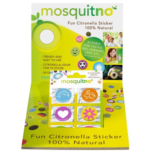 MosquitNo Trendy Citronella SpotZzz Mix Αυτοκόλλητα με Άρωμα Σιτρονέλλας σε Διάφορα Σχέδια & Χρώματα 1 Τεμάχιο (6 Αυτοκόλλητα) MosquitNo Trendy Citronella SpotZzz Mix Αυτοκόλλητα με Άρωμα Σιτρονέλλας σε Διάφορα Σχέδια & Χρώματα 1 Τεμάχιο (6 Αυτοκόλλητα)