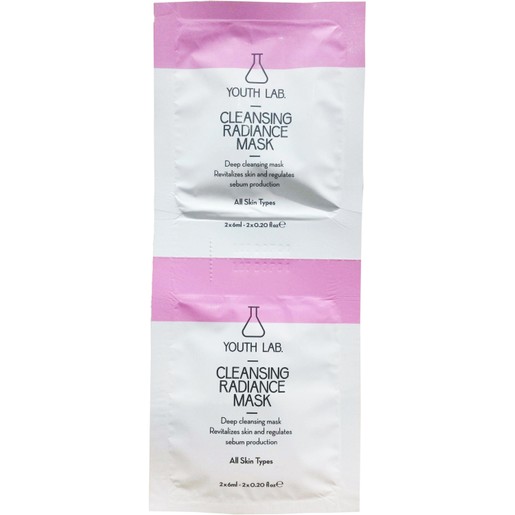 Youth Lab Cleansing Radiance Mask All Skin Types Μάσκα Βαθύ Καθαρισμού, Λάμψης & Μείωσης των Διεσταλμένων Πόρων 2 x 6ml Youth Lab Cleansing Radiance Mask All Skin Types Μάσκα Βαθύ Καθαρισμού, Λάμψης & Μείωσης των Διεσταλμένων Πόρων 2 x 6ml