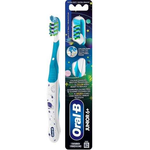 Oral-B Junior 6+ Years Extra Soft Toothbrush 1 Τεμάχιο - Γαλάζιο
