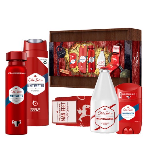 Old Spice Πακέτο Προσφοράς Whitewater Deodorant Body Spray 150ml & Shower Gel 250ml & After Shave Lotion 100ml & Deodorant Stick 50ml Old Spice Πακέτο Προσφοράς Whitewater Deodorant Body Spray 150ml & Shower Gel 250ml & After Shave Lotion 100ml & Deodorant Stick 50ml