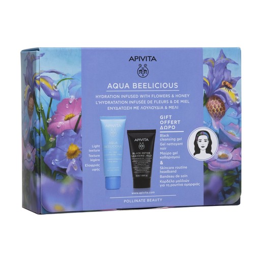 Apivita Πακέτο Προσφοράς Aqua Beelicious Gel Cream Light Texture 40ml & Δώρο Black Cleasing Gel 50ml & Skincare Routine Headband Apivita Πακέτο Προσφοράς Aqua Beelicious Gel Cream Light Texture 40ml & Δώρο Black Cleasing Gel 50ml & Skincare Routine Headband